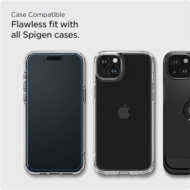 Захисне скло Spigen Glas.tR AlignMaster FC для Apple iPhone 15, Black, 2шт (AGL06906) [600659]