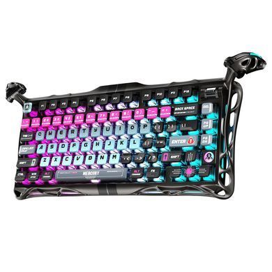 Клавіатура магнітна GravaStar Mercury V75 Pro 80keys, Magnetic Jade Gaming, 8K, USB-A, RGB, Cyberpunk (GSV75PRO_U_RM_EGRY) [114394]