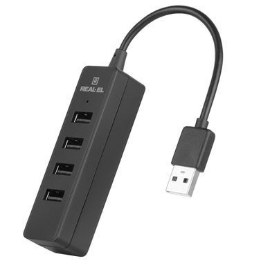 USB-хаб REAL-EL HQ-154 4 ports (EL123110007) [605113]