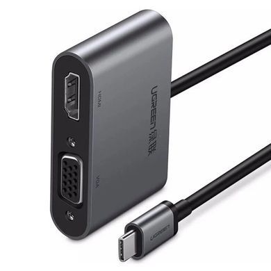 USB-хаб UGREEN USB-C to HDMI + VGA +USB 3.0 Adapter with PD (Space Gray) (UGR-50505) [802749]