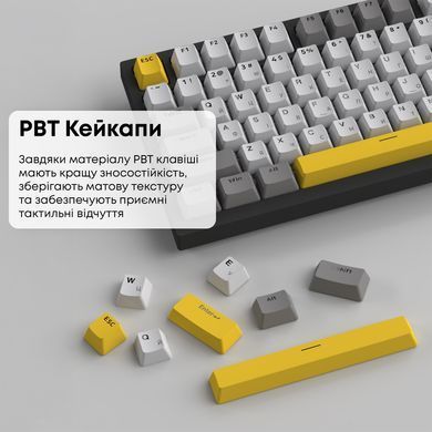 Клавіатура Ajazz AK820 Sea Salt Switch Black USB-C (AK820-SS-BGY) [619472]