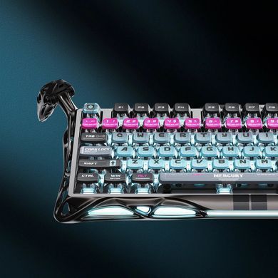 Клавіатура магнітна GravaStar Mercury V75 Pro 80keys, Magnetic Jade Gaming, 8K, USB-A, RGB, Cyberpunk (GSV75PRO_U_RM_EGRY) [114394]