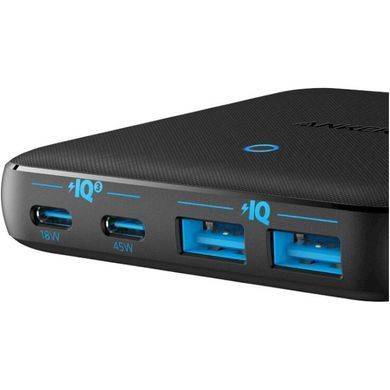 Мережевий зарядний пристрій Anker PowerPort 543 Atom III Slim Black, 45W USB Type-C + 20 W USB (A2046G12) [603240]