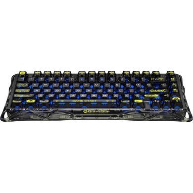 Клавіатура механічна GravaStar Mercury K1 Lite 80keys, GravaStar x BSUN Grey, BT/WL/USB, чорний (GSK1LITE_XTAL_BLK) [114348]