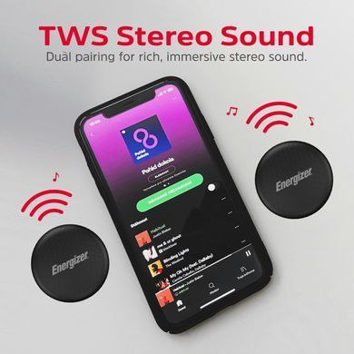 Акустична система 1.0 Energizer Bluetooth 5.3 5W + Wireless bypass Charging магнітна зарядка 10W (BTS055) [404800]