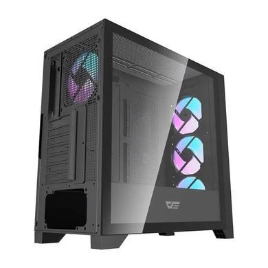 Корпус для комп'ютера DARK FLASH DRX90 GLASS ATX без блока живлення, чорний (DRX90 GLASS BLACK) [503314]
