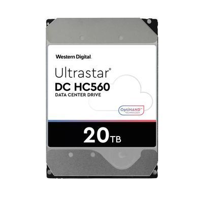 Запам&rsquo;ятовувальний пристрій на жорстких дисках (HDD) SATA 20TB 7200RPM 512MB DC HC560 WD (0F38785) [501495]