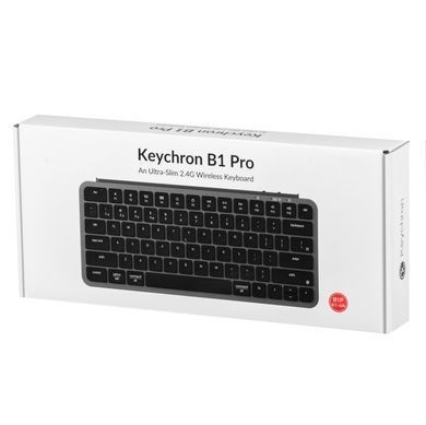 Клавіатура мембрана Keychron B1 Pro, USB/WL/BT, space gray (B1P-K1-UA) [103663]