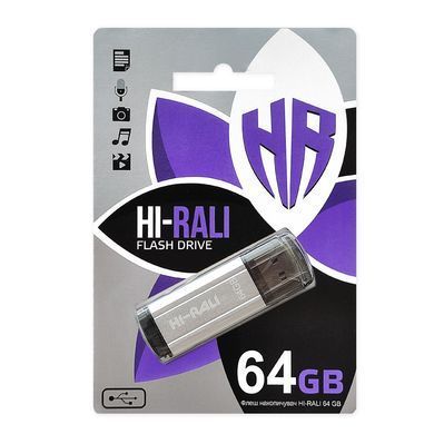 Флеш-накопичувач USB 64GB Hi-Rali Stark Series Silver (HI-64GBSTSL) [607143]