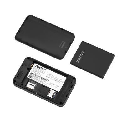 Мобільний маршрутизатор 2E PowerLink (MiFi-2) LTE, Wi-Fi4, 1xType-C, 1xCRC9, 2100мА&bull;год чорний (694743655346) [104697]