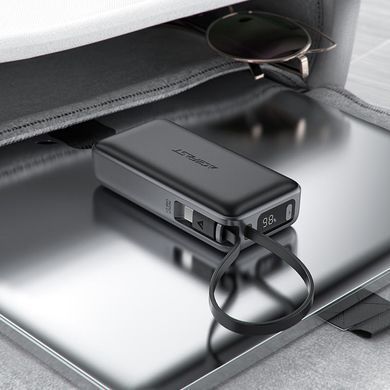 Зовнішній акумулятор ACEFAST M7 PD30W power bank with cable 10000mAh, Black (6974316283379) [805556]