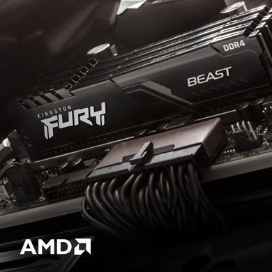 Модуль пам`ятi DDR4 16GB/3200 Kingston Fury Beast Black (KF432C16BB1/16WP) [614170]