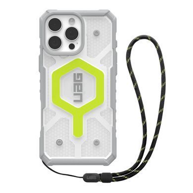 Чохол+ремінець UAG для iPhone 16 Pro Max, Pathfinder Clear Magsafe Bundle, Active Neon Lanyard (1144651BV01) [108265]
