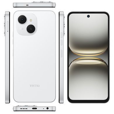 Смартфон Tecno Spark 40C (KM4k) 4/128GB Veil White (4894947093036) [613586]