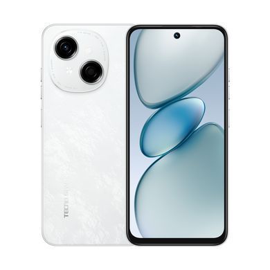 Смартфон TECNO Spark Go 1 (KL4) 6.67" 4/128ГБ, 2SIM, 5000мА&bull;год, Glittery White (4894947036194) [11260]