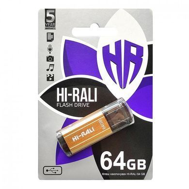 Флеш-накопичувач USB 64GB Hi-Rali Stark Series Gold (HI-64GBSTGD) [607281]