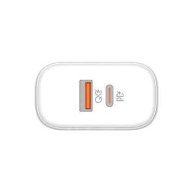 Мережевий зарядний пристрій ColorWay Power Delivery Port PPS USB (Type-C PD + USB QC3.0) (45W) White (CW-CHS042PD-WT) [618165]