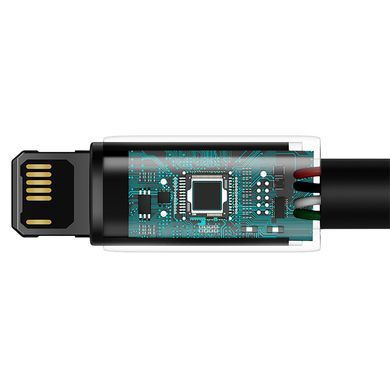 Кабель Baseus Tungsten Gold Fast Charging Data Cable USB to iP 2.4A 1m Black (CALWJ-01) [804367]