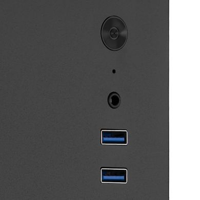 Корпус 2E Credo V200B без БЖ, 2xUSB3.0, 1x80мм, VGA 250мм, mATX, чорний (2E-V200B) [112405]