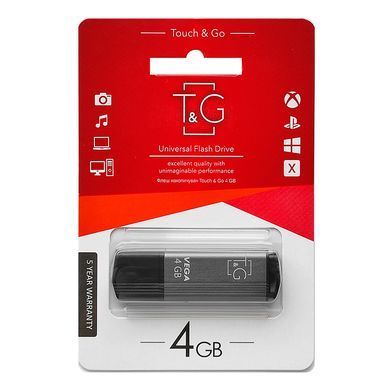 Флеш-накопичувач USB 4GB T&G 121 Vega Series Grey (TG121-4GBGY) [607245]