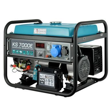 Генератор бензиновий Konner&Sohnen KS 7000E, 230В, 5.5кВт, електростартер, 76.2кг (KS7000E) [105926]