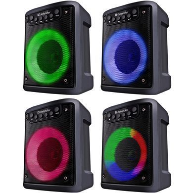 Акустична система 1.0 Defender Funky 10Вт, Light/BT/FM/USB/MIC/AUX (65053) [405285]