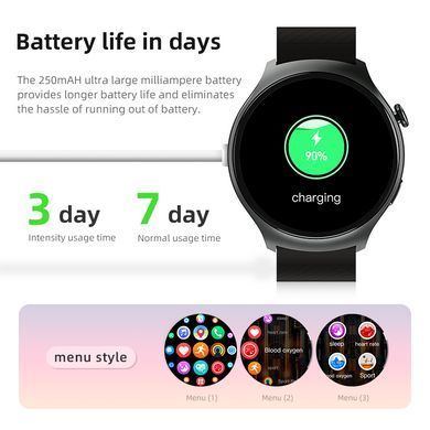 Смарт-годинник Howear Watch 4 Pro Amoled+IP67 Grey (HowearW4Grey) [802656]
