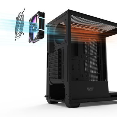 Корпус для комп'ютера DARK FLASH ATX без блока живлення DS900 чорний (DS900 BLACK) [503213]
