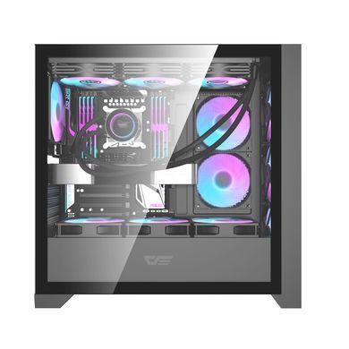 Корпус для комп'ютера DARK FLASH DRX90 GLASS ATX без блока живлення, чорний (DRX90 GLASS BLACK) [503314]