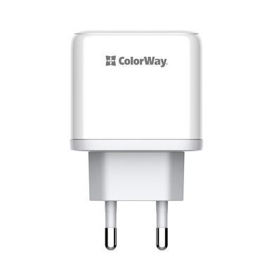 Мережевий зарядний пристрій ColorWay Power Delivery Port PPS USB (Type-C PD + USB QC3.0) (45W) White (CW-CHS042PD-WT) [618165]