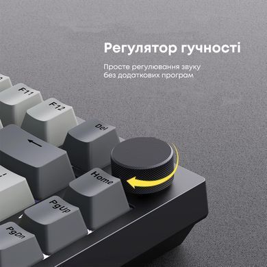 Клавіатура Ajazz AK820 Sea Salt Switch Black USB-C (AK820-SS-BGY) [619472]