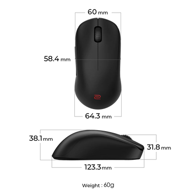 Комп'ютерна миша ZOWIE U2‑DW BLACK (9H.N4PBE.A2E) [301617]