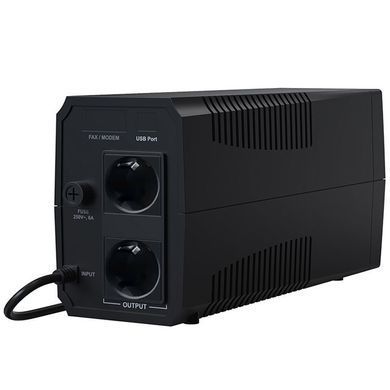 ДБЖ Marsriva, 600ВА/360Вт, Line-Interactive, LED version, 2хSchuko, 1*12V/7Ah (MR-UF600) [400920]
