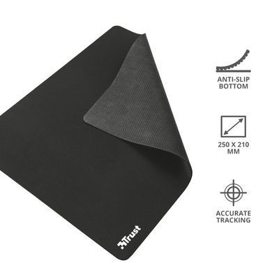 Ігрова поверхня Trust Mouse Pad, M (250х210х3мм), чорний (24193_TRUST) [104219]