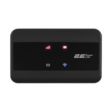 Мобільний маршрутизатор 2E PowerLink (MiFi-2) LTE, Wi-Fi4, 1xType-C, 1xCRC9, 2100мА&bull;год чорний (694743655346) [104697]