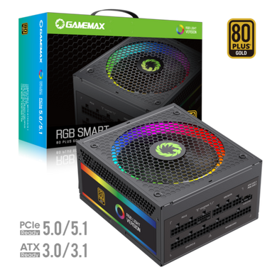 Блок живлення GAMEMAX (RGB 750 PRO (ATX3.1 PCIe5.1)) [303197]