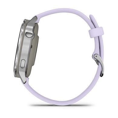 Смарт-годинник Garmin Venu 4 41mm Silver Bezel with Periwinkle Silicone Band (010-03013-01) [619520]