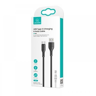 Кабель Usams US-SJ501 U68 Type-C Charging & Data Cable 1m Black (SJ501USB01) [803713]
