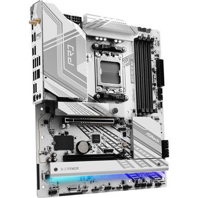 Материнська плата ASRock (AM5/X870, 4*DDR5, 2xPCIex16, HDMI/USB4, 4xSATA, 3xM.2, 2.5GLan, ATX) (X870 PRO RS WIFI) [403427]