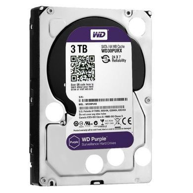 Накопичувач HDD SATA 3.0TB WD Purple 5400rpm 64MB (WD30PURX) Refurbished (WD30PURX_Ref) [608010]