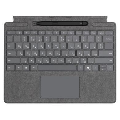 Клавіатура для планшета Surface Pro 8 - 11, Pro X зі стілусом, UKR/ENG, платинова (8X8-00164) [103713]