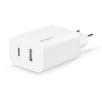 Мережевий зарядний пристрій Ttec SmartCharger Duo PD USB-C/USB-A 32Вт White (2SCS24B) [603205]