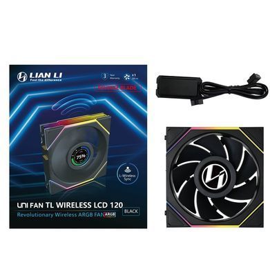 Вентилятор Lian Li Uni Fan TL Wireless LCD 120-1 Reverse Black (G99.12RTLLCD1W1B.00) [619191]