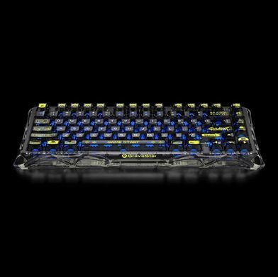 Клавіатура механічна GravaStar Mercury K1 Lite 80keys, GravaStar x BSUN Grey, BT/WL/USB, чорний (GSK1LITE_XTAL_BLK) [114348]