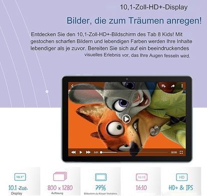 Планшет Blackview Tab 8 Kids 4/128GB Pudding Pink (6931548313038) [619138]