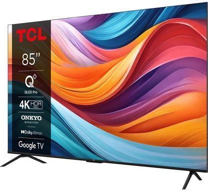 Телевізор 85" TCL QLED 4K 60Hz Smart Google TV Titan ONKYO sound (85T7B) [102214]
