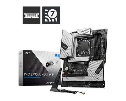 Материнcька плата MSI PRO Z790-A MAX WIFI s1700 Z790 4xDDR5 HDMI DP Wi-Fi BT ATX (911-7E07-025) [109267]