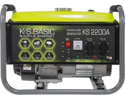 Генератор бензиновий Konner&Sohnen KSB 2200A, 230В, 2.0 кВт, ручний стартер, 33.2кг (KSB2200A) [105980]