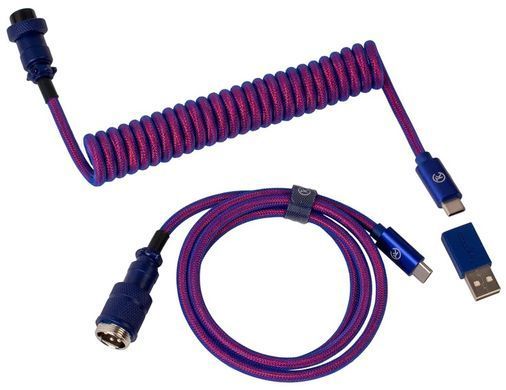 Кабель Type-A/Type-C Keychron Premium Coiled Aviator Cable-Straight Purpule (CAB1_KEYCHRON) [108574]