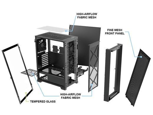 Корпус ATX W/O PSU MONTECH (AIR 1000 LITE (B)) [503279]